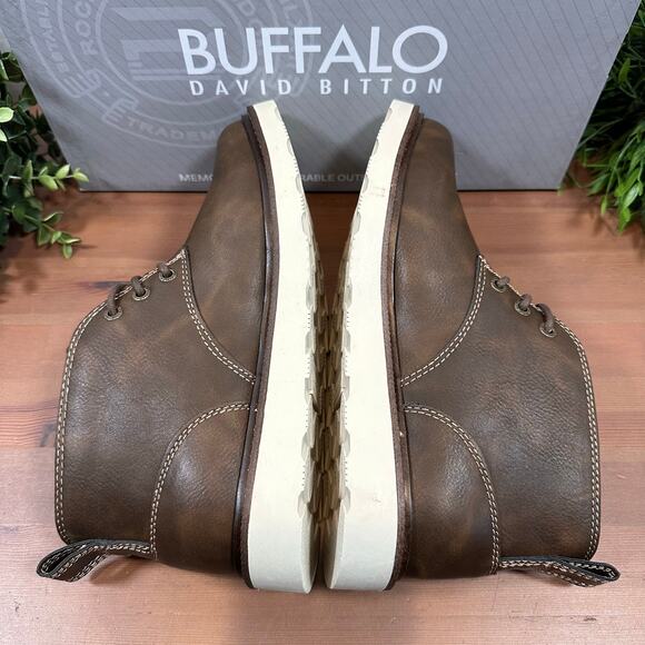Buffalo David Bitton Men\'s Metcalf Brown Chukka Boots Size 12